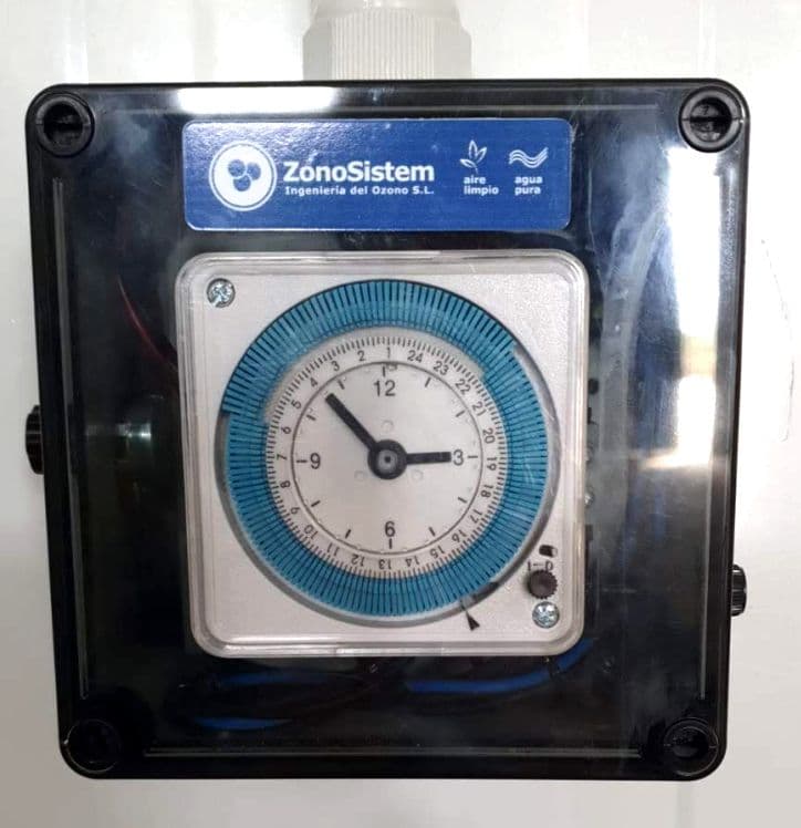 Temporizador diário do sistema de ozônio instalado em câmara frigorífica